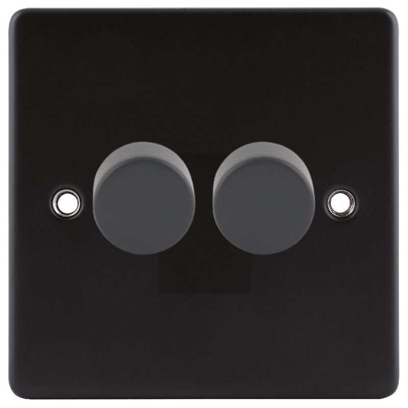 Niglon D-DP2-MB | Matt Black Classic LED Dimmer Switch | DDP2MB