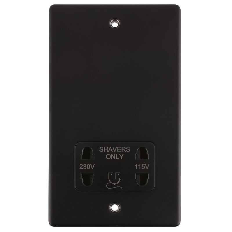 Niglon D-DVSS-MBB | Matt Black Classic Shaver Socket | DDVSSMBB