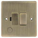 Antique Brass Classic 13A Decorative Switched Fused Spur with Flex Outlet