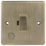 Antique Brass Classic 13A Decorative Unswitched Fused Spur with Flex Outlet