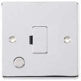 Polished Chrome Classic 13A Decorative Unswitched Fused Spur with Flex Outlet