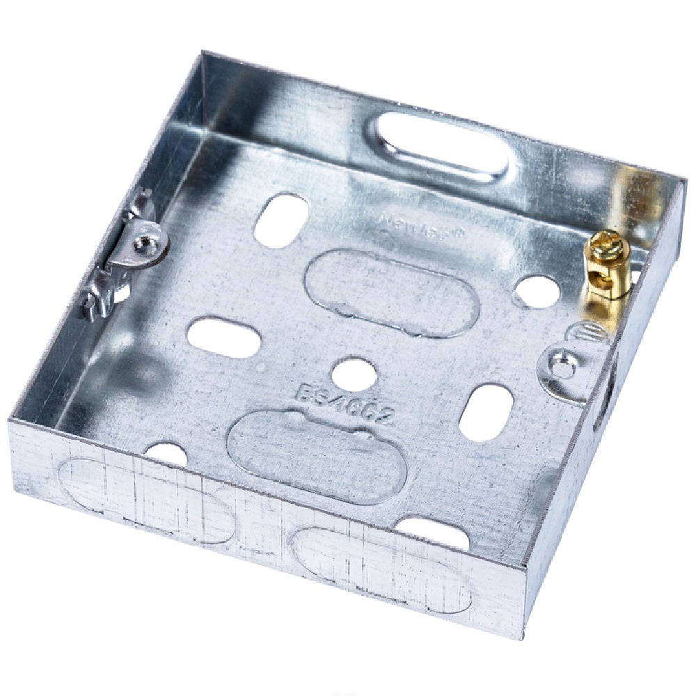 Niglon EPD | Steel 1 Gang Wall Back Box for Switches & Sockets 16mm Depth