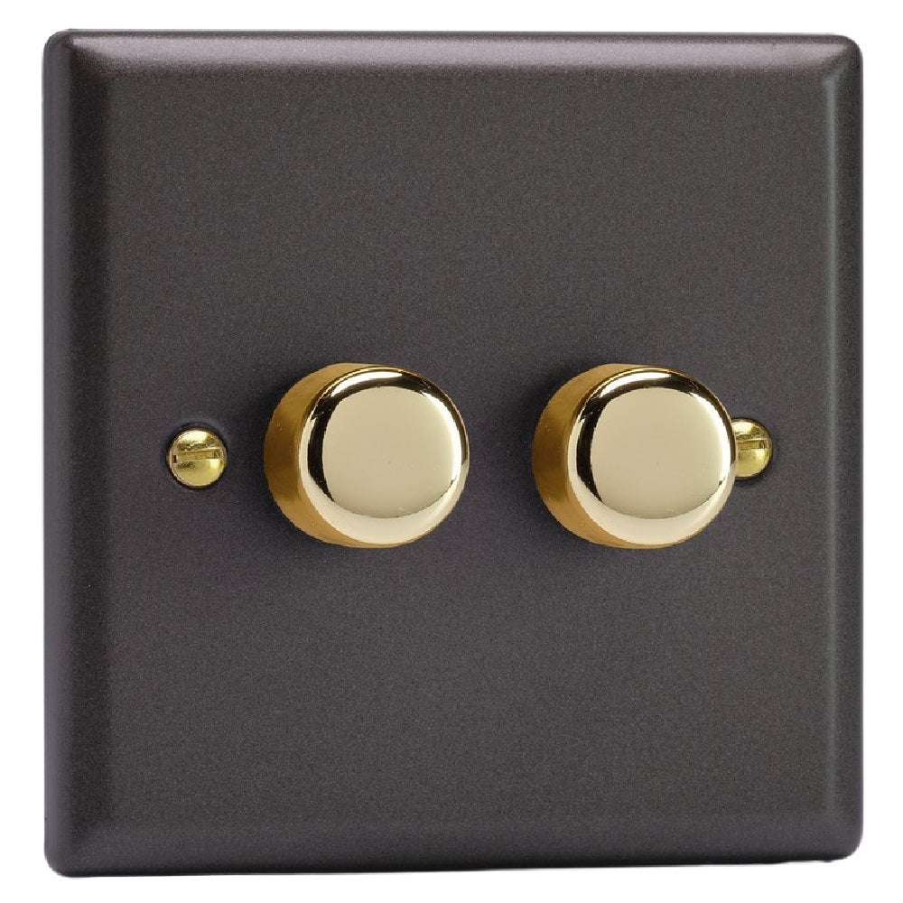 Varilight JYP252V.SL | Slate Grey Vogue Dimmer Switch | JYP252VSL