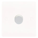 White LED 1 Gang 1 or 2 Way Push On Off Dimmer Switch