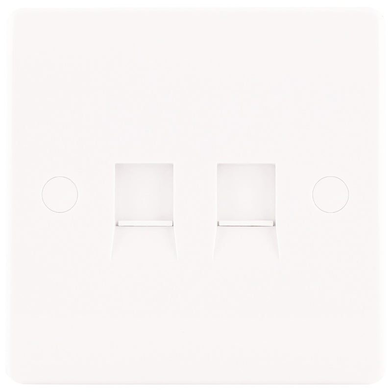 Niglon NDS26 | White Median 2 Gang Cat 6 Data Socket