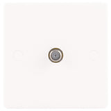 White 1 Gang Satellite Socket Outlet