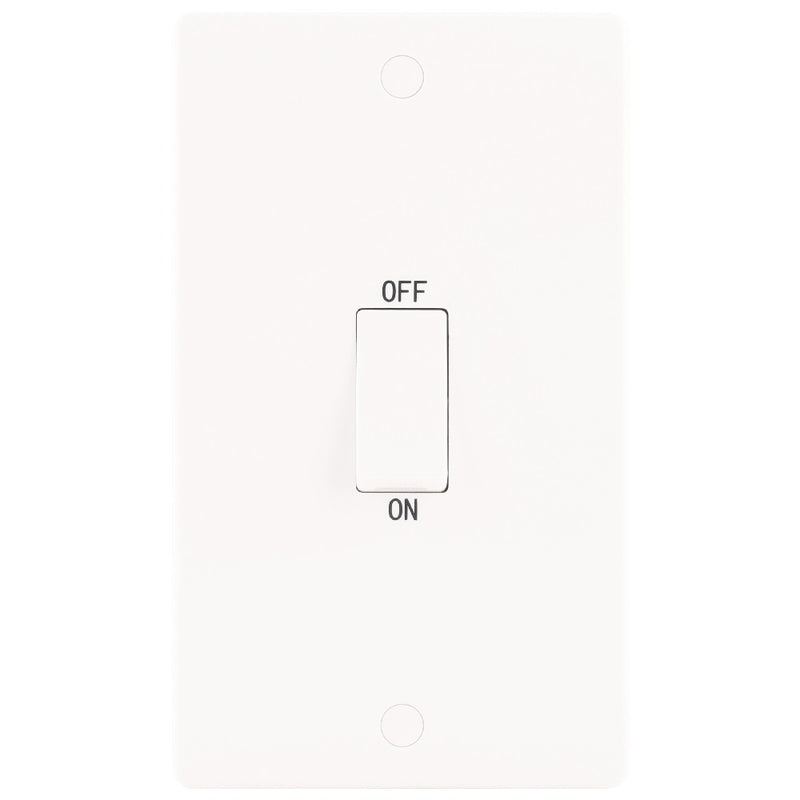 Niglon NSP45LDP | White Median Vertical Switched 45A DP Rocker