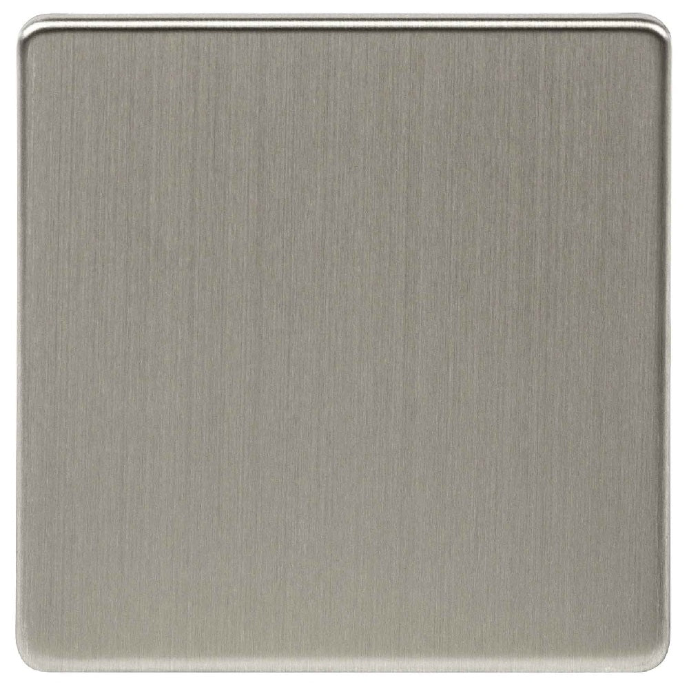 Niglon U-BP1-BC | Brushed Chrome Screwless Blank Plate | UBP1BC