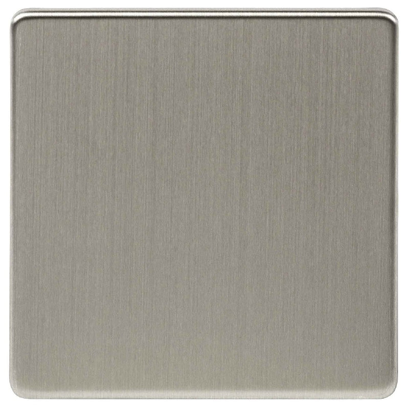 Niglon U-BP1-BC | Brushed Chrome Screwless Blank Plate | UBP1BC