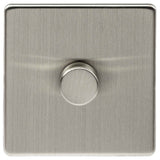 Niglon U-DP1-BC | Brushed Chrome Screwless LED Dimmer Switch | UDP1BC