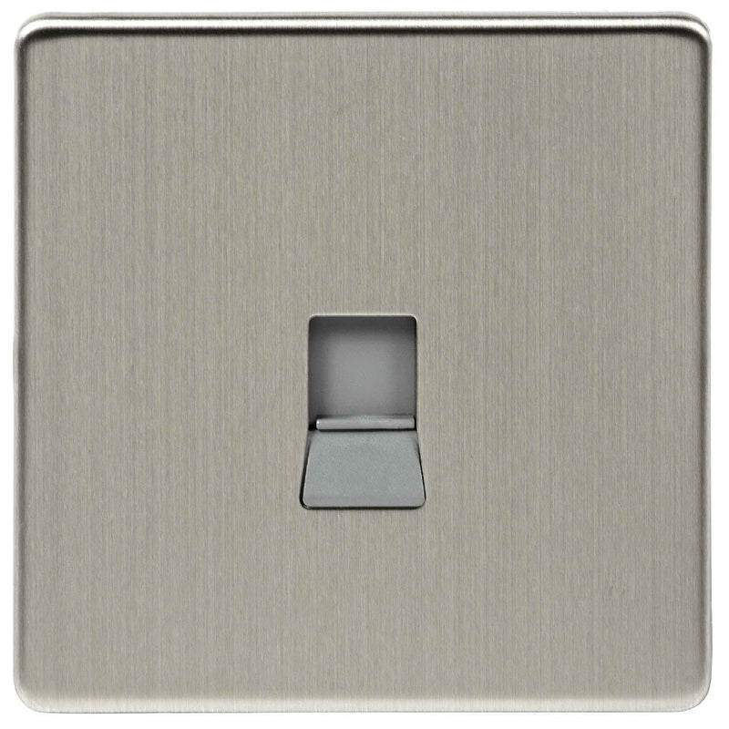 Niglon U-DS16-BC | Brushed Chrome Screwless Cat 6 RJ45 Cable Socket | UDS16BC