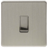 Niglon U-SP20DP-BC | Brushed Chrome Screwless Double Pole Switch | USP20DPBC