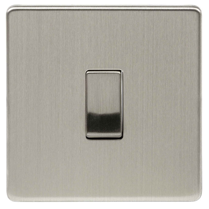 Niglon U-SP612-BC | Brushed Chrome Screwless Rocker Switch | USP612BC
