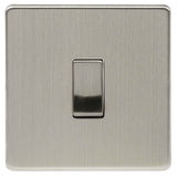 Niglon U-SP612-BC | Brushed Chrome Screwless Rocker Switch | USP612BC