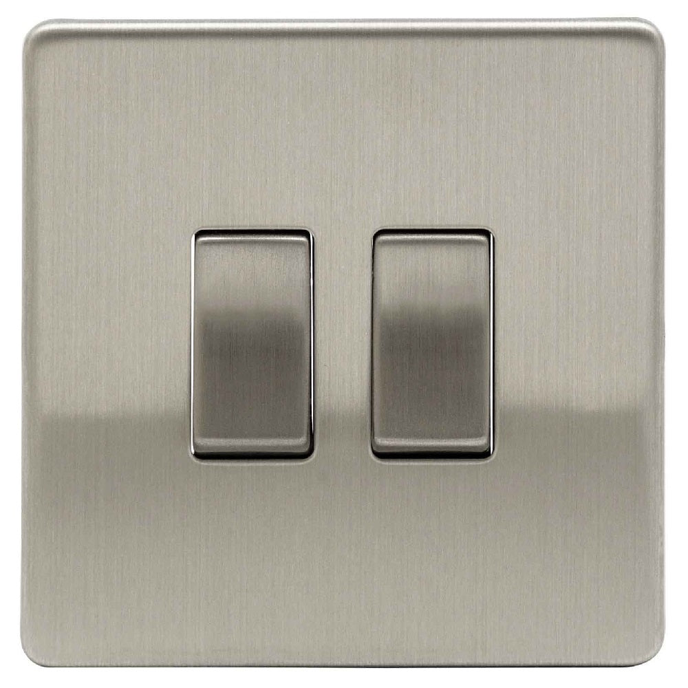 Niglon U-SP622-BC | Brushed Chrome Screwless Rocker Switch | USP622BC