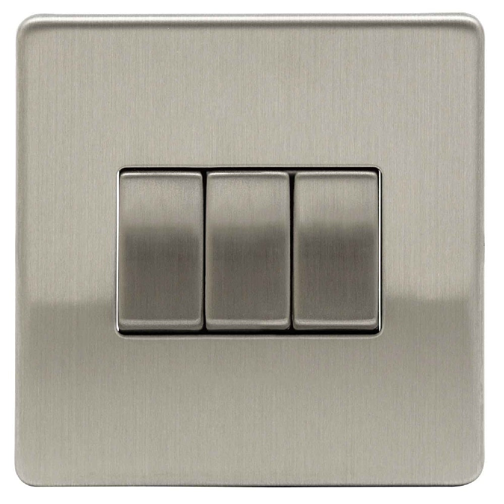 Niglon U-SP632-BC | Brushed Chrome Screwless Rocker Switch | USP632BC