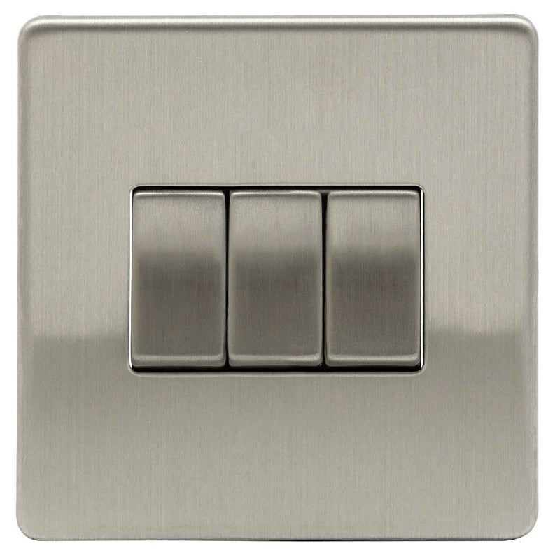 Niglon U-SP632-BC | Brushed Chrome Screwless Rocker Switch | USP632BC