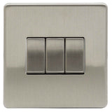 Niglon U-SP632-BC | Brushed Chrome Screwless Rocker Switch | USP632BC