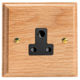 Varilight XKRP5OB | Light Oak Kilnwood Round Pin Socket