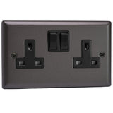 Varilight XP5B | Graphite Grey Classic Double Pole Socket