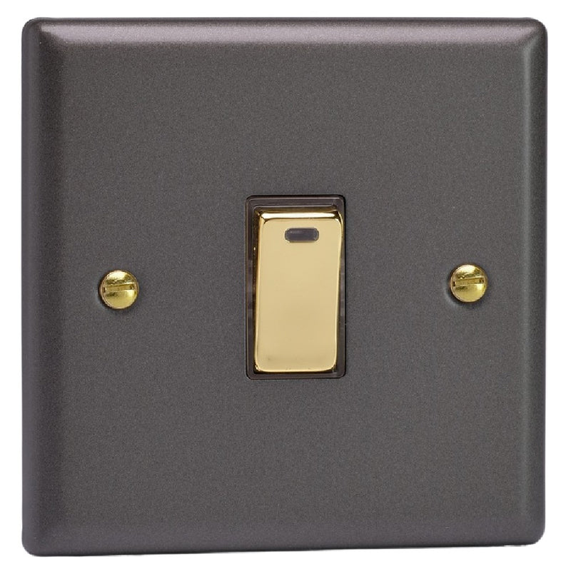 Varilight XY20NV.SL | Slate Grey Vogue Double Pole Rocker | XY20NVSL