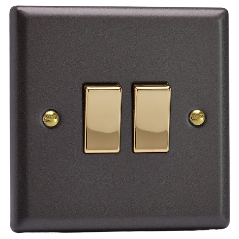 Varilight XY2V.SL | Slate Grey Vogue Rocker Switch | XY2VSL