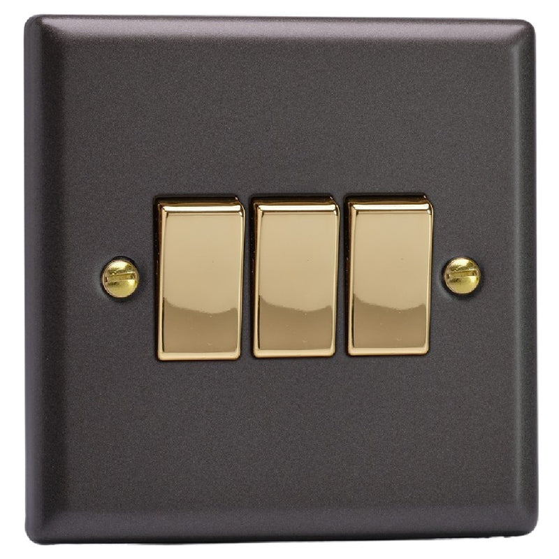 Varilight XY3V.SL | Slate Grey Vogue Rocker Switch | XY3VSL