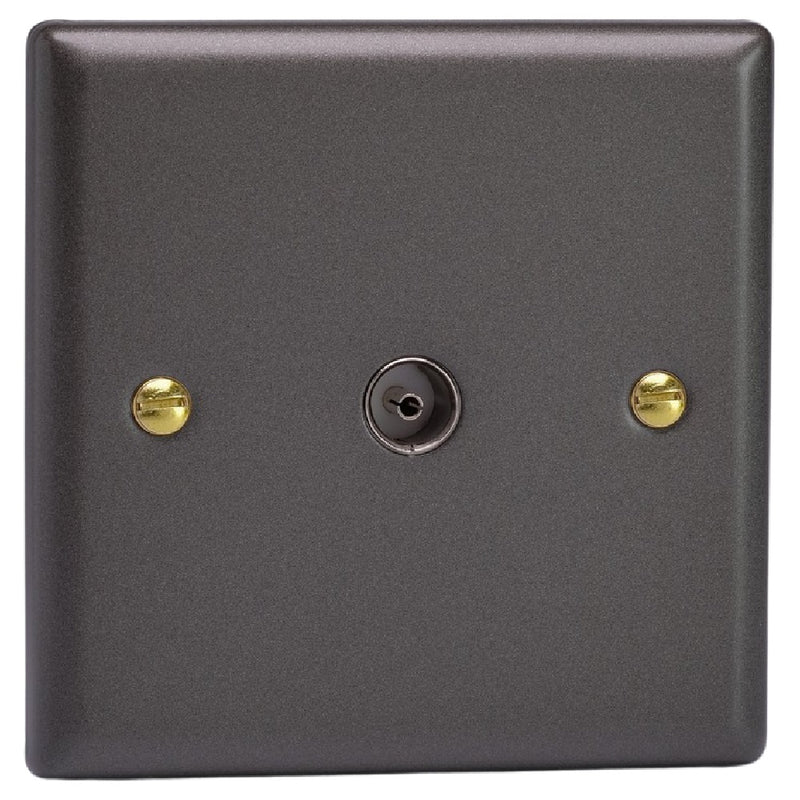 Varilight XY8.SL | Slate Grey Vogue TV Socket | XY8SL