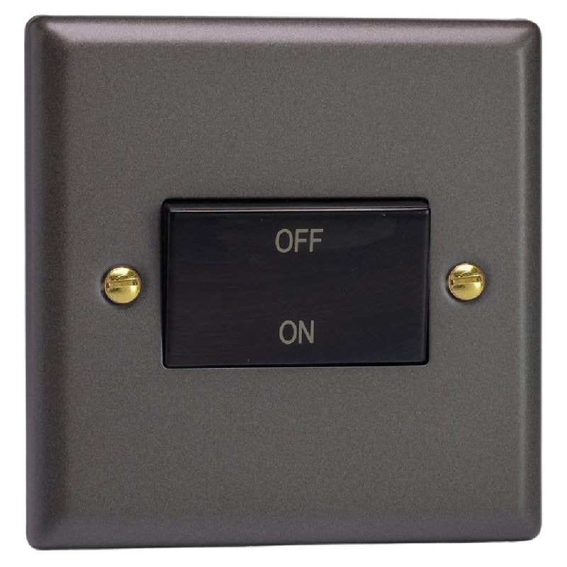 Varilight XYFIB.SL | Slate Grey Vogue Fan Isolating Switch | XYFIBSL
