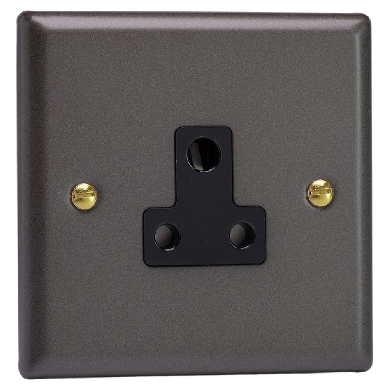 Varilight XYRP5AB.SL | Slate Grey Vogue Round Pin Socket | XYRP5ABSL