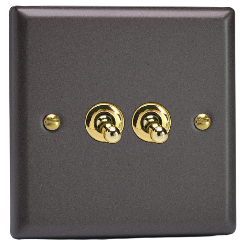 Varilight XYT2V.SL | Slate Grey Vogue Toggle Switch | XYT2VSL