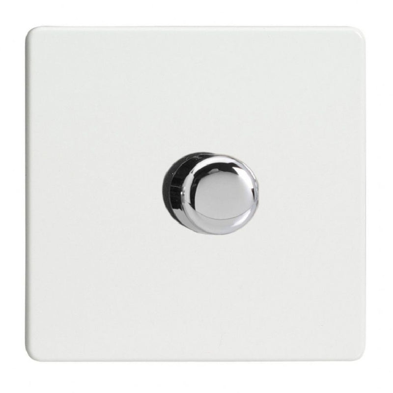 Varilight JDQP401S | Premium White Screwless Dimmer Switch