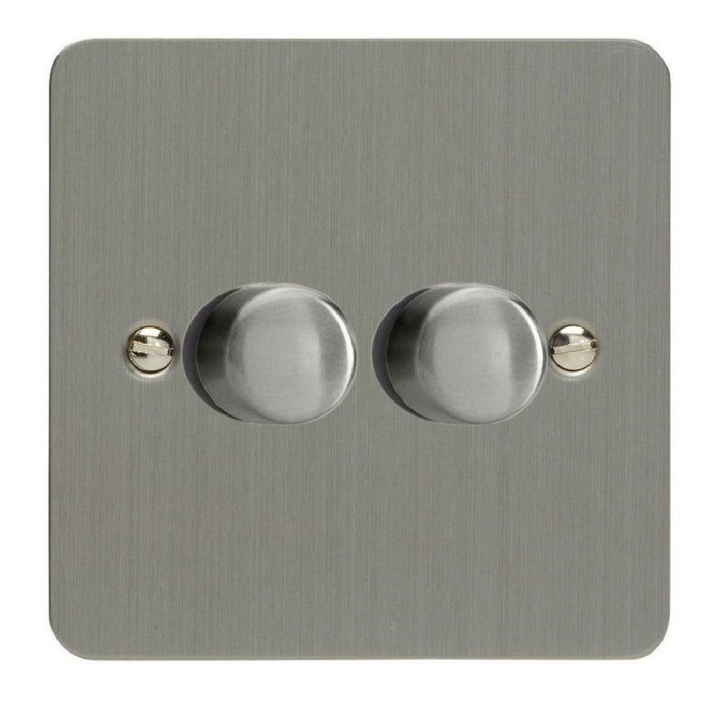 Varilight JFSP252 | Brushed Steel Ultraflat Dimmer Switch