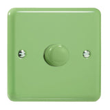 Beryl Green Lily V-PRO Professional 1 Gang 2 Way Push On Off LED Dimmer 1 x 0W-120W