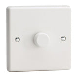 White V-COM Commercial 1 Gang 2 Way Push On Off LED Dimmer 1 x 10W-100W