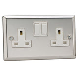 Varilight XC5W | Mirror Chrome Classic Double Pole Socket