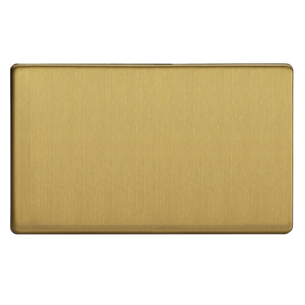 Varilight XDBDBS | Brushed Brass Screwless Blank Plate