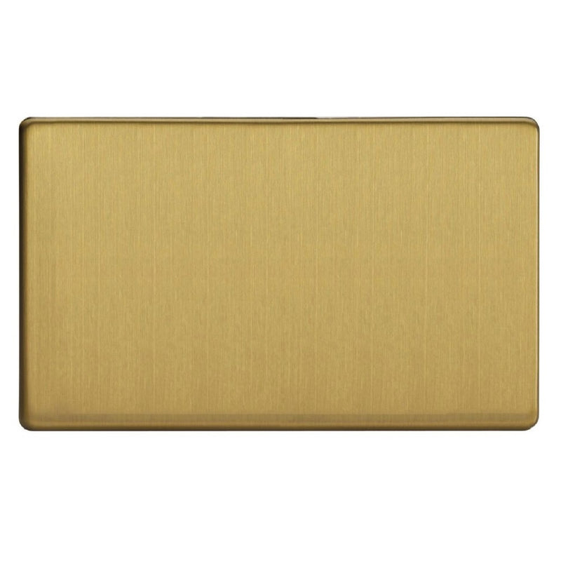 Varilight XDBDBS | Brushed Brass Screwless Blank Plate