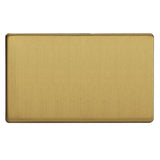 Varilight XDBDBS | Brushed Brass Screwless Blank Plate