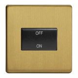 Varilight XDBFIBS | Brushed Brass Screwless Fan Isolating Switch