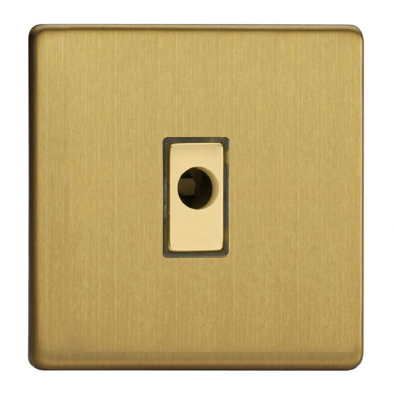 Varilight XDBFODS | Brushed Brass Screwless Flex Outlet Plate