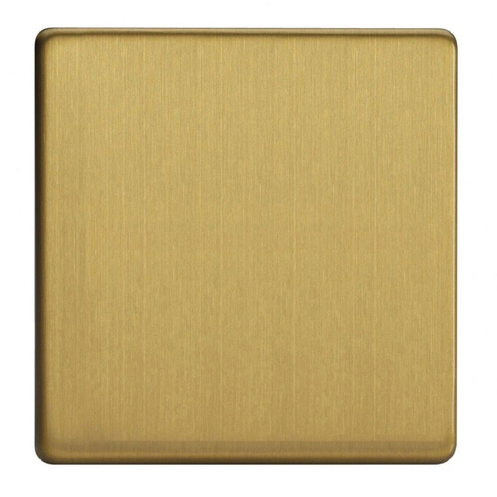 Varilight XDBSBS | Brushed Brass Screwless Blank Plate