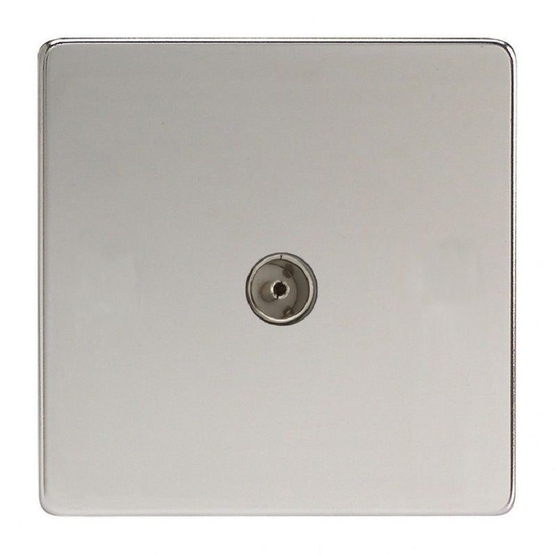 Varilight XDC8S | Polished Chrome Screwless TV Socket