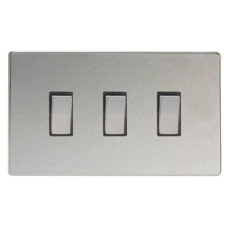 Varilight XDC93S | Polished Chrome Screwless Rocker Switch