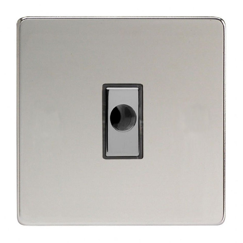 Varilight XDCFODS | Polished Chrome Screwless Flex Outlet Plate