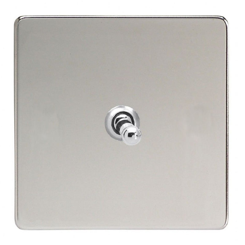 Varilight XDCT1S | Polished Chrome Screwless Toggle Switch