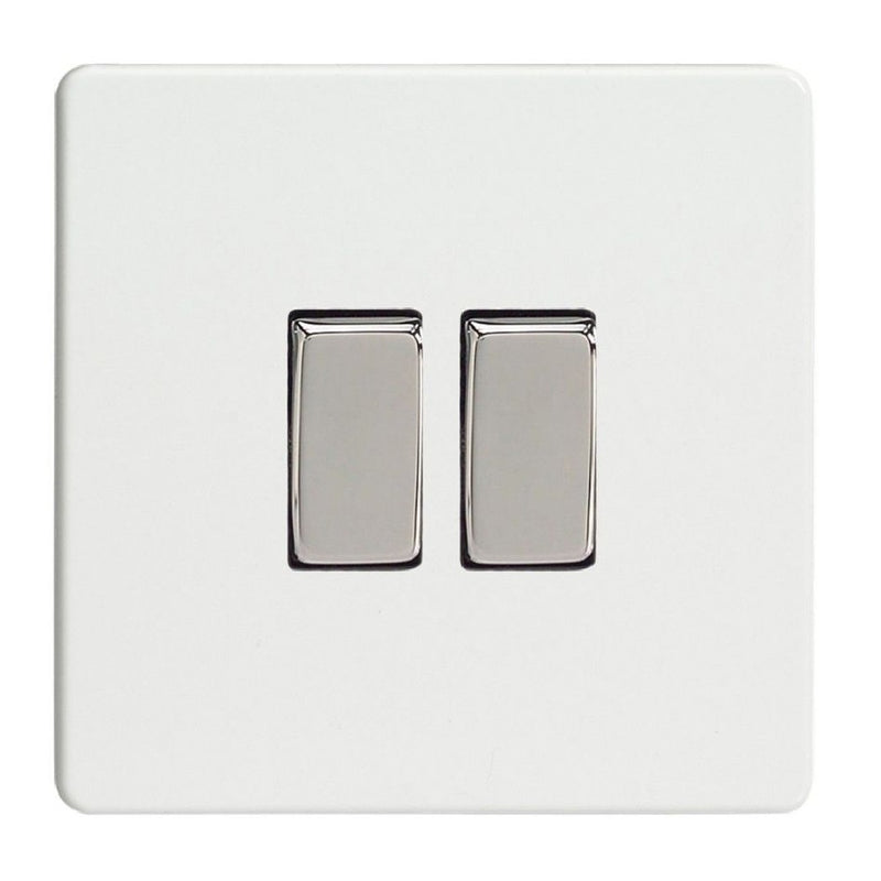 Varilight XDQ2S | Premium White Screwless Rocker Switch