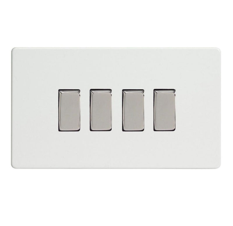 Varilight XDQ9S | Premium White Screwless Rocker Switch