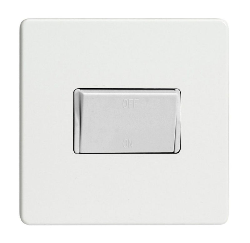 Varilight XDQFIWS | Premium White Screwless Fan Isolating Switch