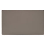 Pewter Screwless Double Blank Plate